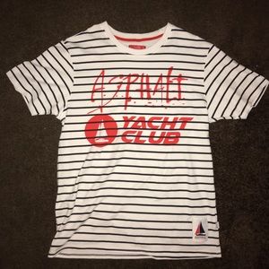 NWOT Striped Asphalt Yacht Club Tee